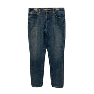 Eileen Fisher Jeans Womens Size 8 32x30 Organic Cotton Straight Leg Denim Blue